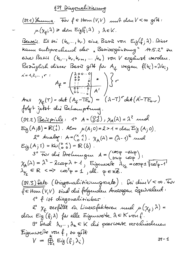 Diagonalisierung; Seite 1